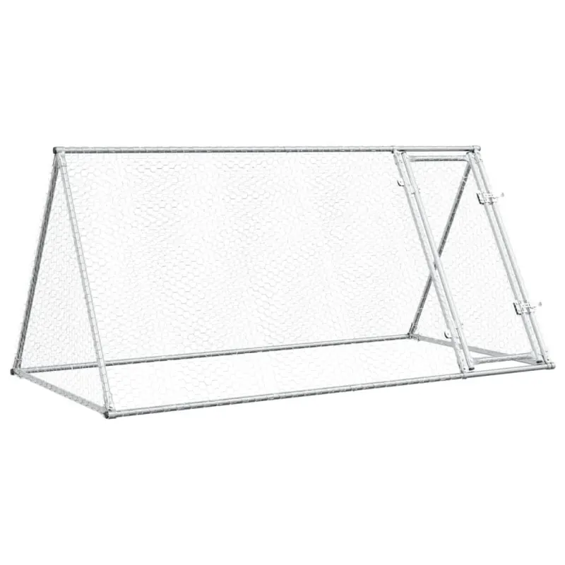 Cotet pentru pasari, gri, 200x105x91 cm, otel galvanizat