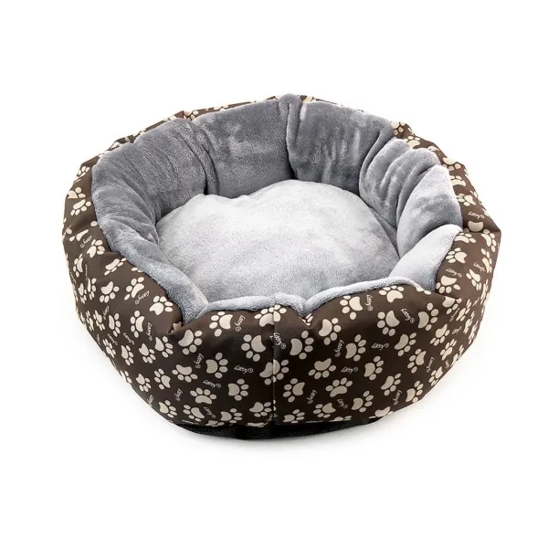 Culcuș moale cu pernă, pentru câine/Pisică, culoare gri, impermeabil, bază antiderapantă, 50 cm