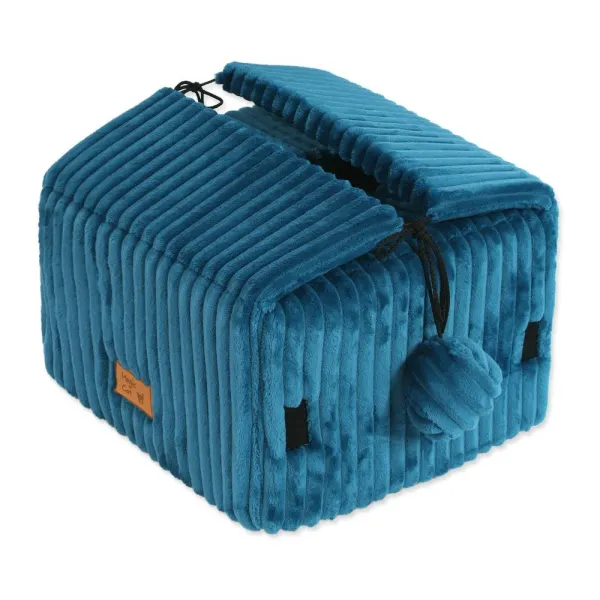 Culcuș pentru animale albastru pentru pisici 40x36 cm Magic Cat Stripe – Plaček Pet Products