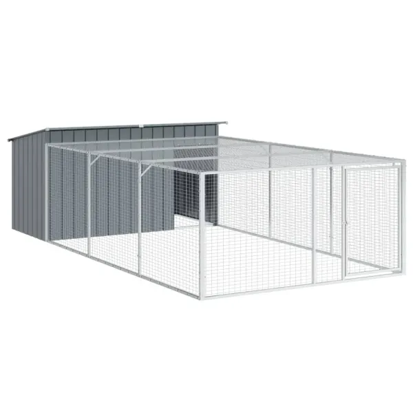 Cusca caine cu tarc antracit 197x396x110 cm otel galvanizat