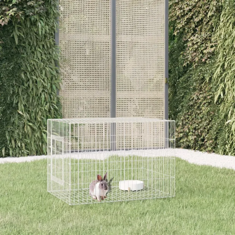 Cusca pentru iepuri, 78x54x54 cm, fier galvanizat