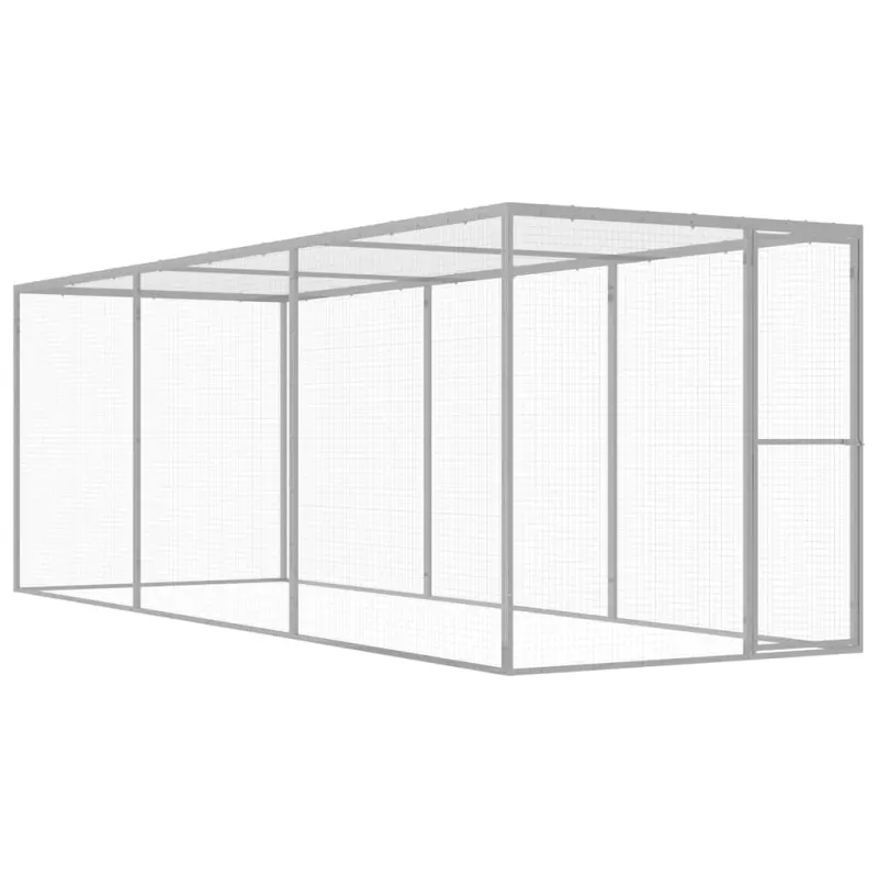 Cusca pentru pisici, 4,5 x 1,5 x 1,5 m, otel galvanizat