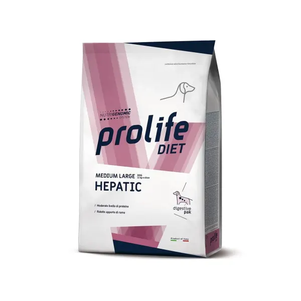 Dieta veterinara caini, Prolife Vet Hepatic Medium & Large, 2 kg