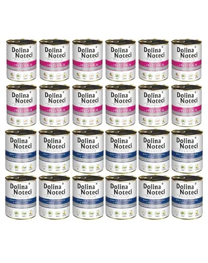 DOLINA NOTECI Mix hrană câini Premium 24x800g cod cu broccoli și curcan