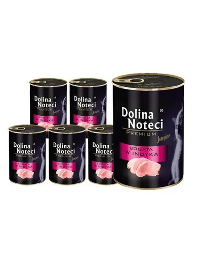 DOLINA NOTECI Premium Junior Conserve pentru pisoi, cu curcan 12x400 g