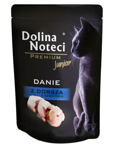 DOLINA NOTECI Premium Junior hrană pisoi 85 g cod și sardine