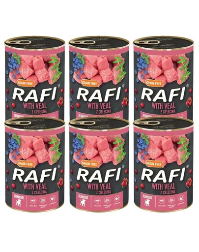 DOLINA NOTECI RAFI Junior Veal hrana catelusi, cu vitel 6x400 g