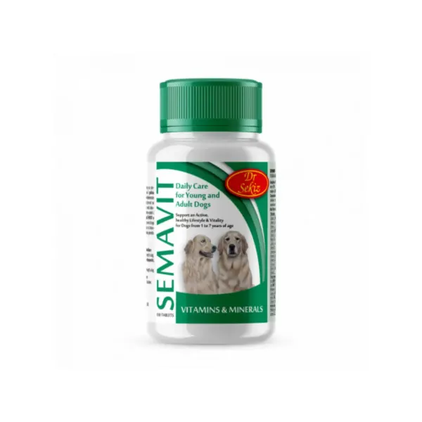 DR. SEKIZ Semavit, multivitamine câini, comprimate DR. SEKIZ Semavit, XS-XL, multivitamine câini, flacon, 100 comprimate
