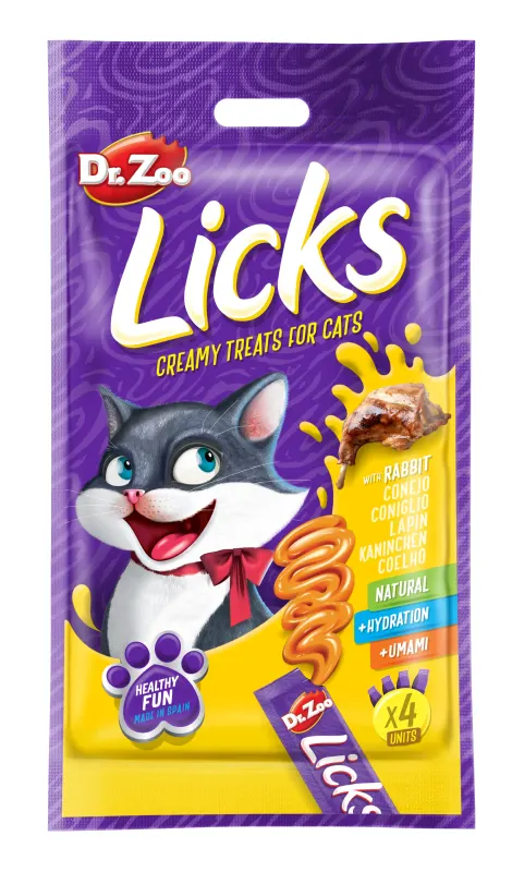 Dr Zoo Licks, recompense pisici, Iepure, 4x15 g