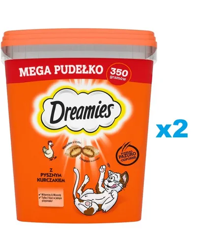 DREAMIES Mega cutie recompense pisici 2x350 g cu pui