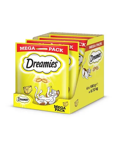 DREAMIES Mega Pack 4x180 g gustare pentru pisici, cu branza