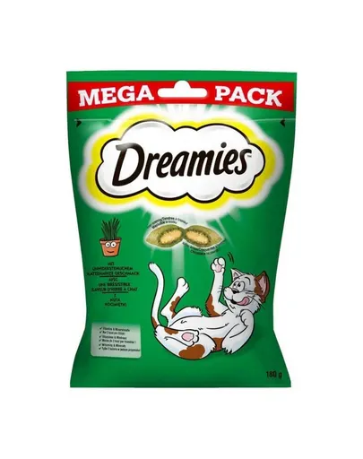 DREAMIES Mega Pack 4x180 g recompensa pisica cu iarba matei