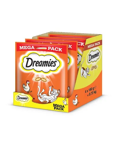 DREAMIES Mega Pack 4x180 g snack cu pui pentru pisici