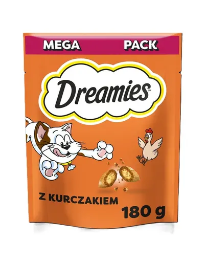 DREAMIES recompense cu pui pentru pisici 180 g