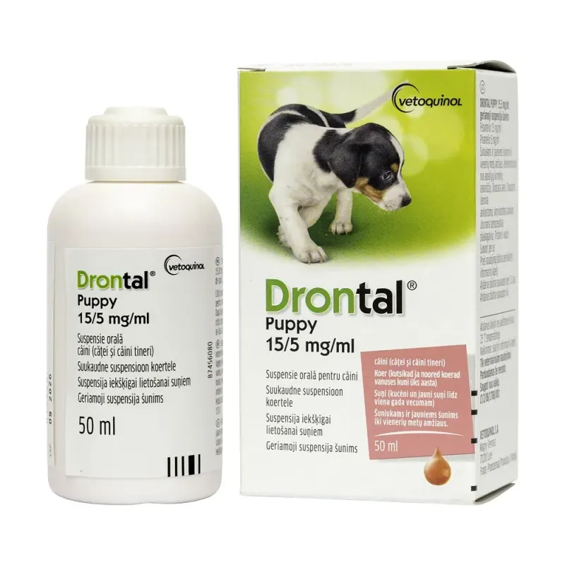 Drontal Puppy, antiparazitar intern pentru catei, 50 ml