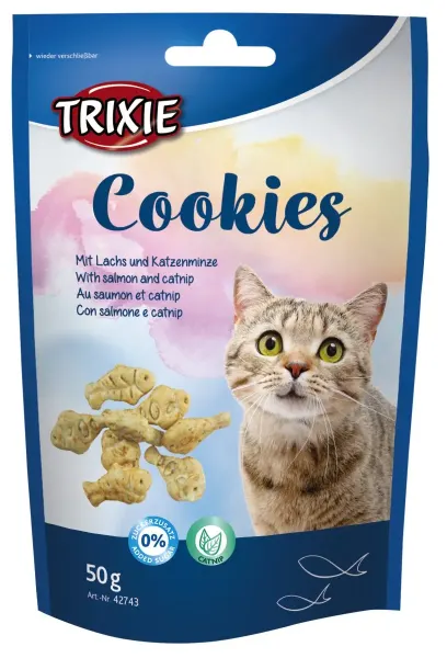 Drops Pisica cu Somon si Catnip 50 g 42743