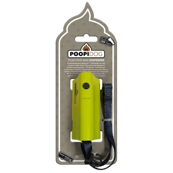 DuvoPlus Dispenser Pungi Igienice, cu LED, 8.5x4x6 cm, Lime