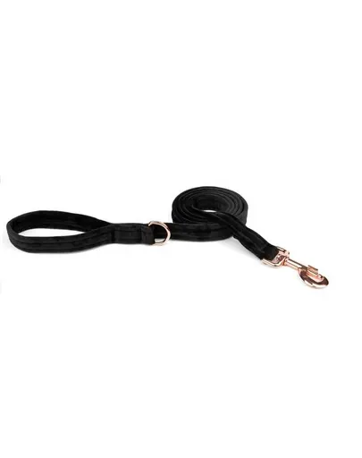 ESME FOR DOG Lesa din catifea pentru caini onyx 150cm / 2,5cm