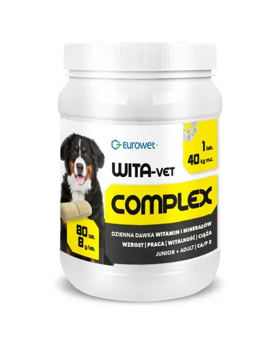 EUROWET Wita-Vet Complex 8 g vitamine câini talie mare 80 tablete