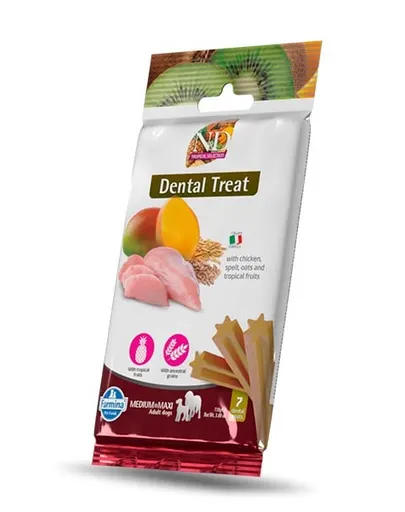 FARMINA N&amp;D Tropical Selection Dental Treat Chicken Medium/Maxi 100 g gustare dentara caini de talie medie si mare, cu pui