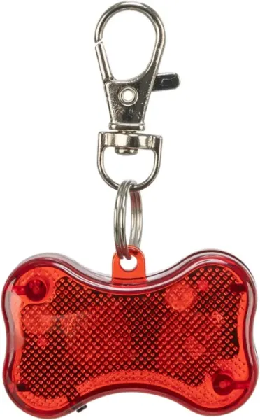 Flasher cu Adresier, Forma de Os, 4.5 x 3 cm Rosu