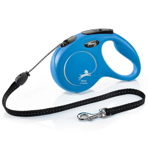 Flexi Lesa New Classic Cord M 5 m Albastra
