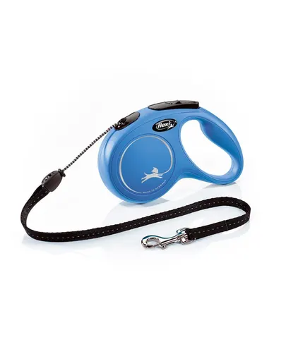 FLEXI New Classic lesa automata cu sir pentru caini, albastru, marimea M, 5 m