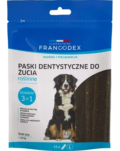 FRANCODEX Benzi de mestecat L pentru caini 502,5 g/15 buc