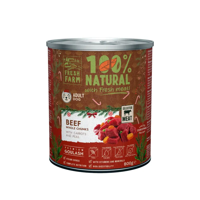Fresh Farm Dog Goulash Beef 800gr Christmas Edition