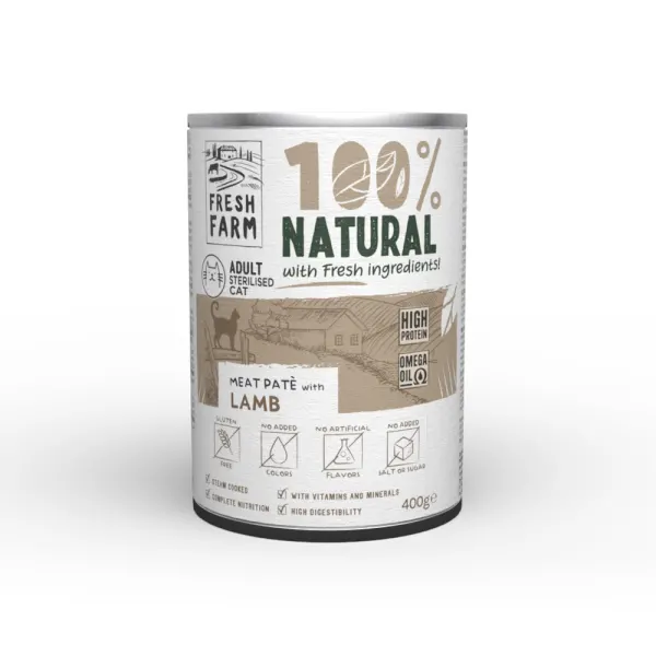 Fresh Farm Smooth pate with lamb 400 gr Cat
