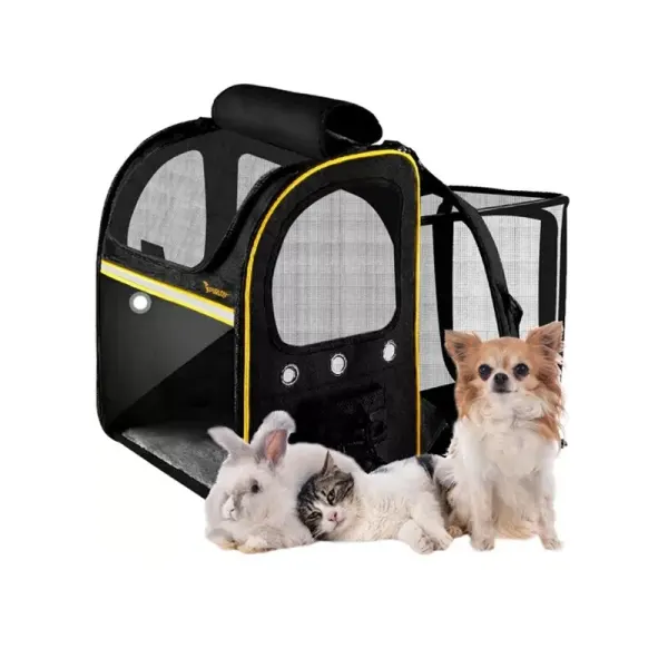 Geanta transport animale de companie, tip rucsac, sarcina maxima 7 kg, buzunare laterale