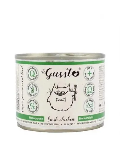 GUSSTO Cat Fresh Chicken CARNE PROASPĂTĂ DE PUI 200 g