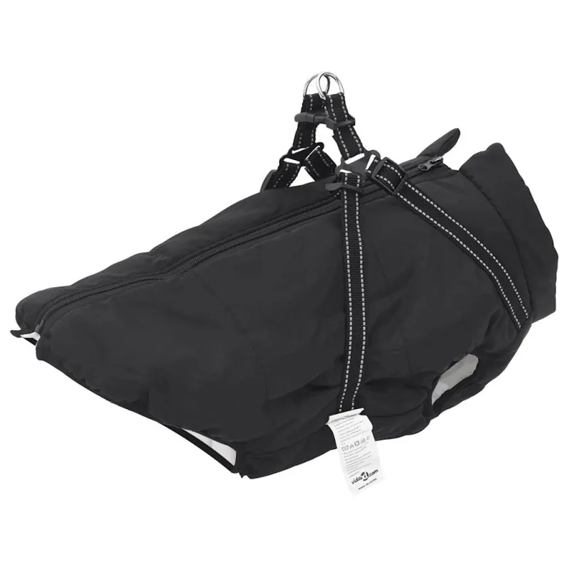 Haina caini cu ham impermeabila reflectorizanta, negru, 3xl
