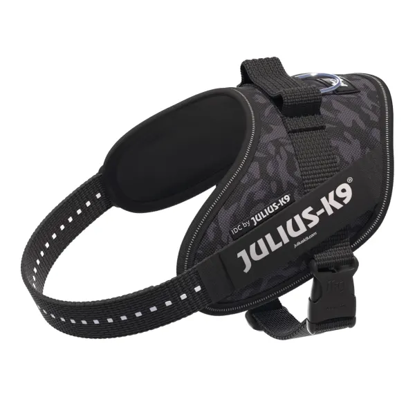 Ham Julius-K9 IDC Power, Night Camo, reflectorizant, circumferința piept 49-67 cm, pentru câini cu greutate de 7-15 kg