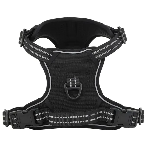 Gossi ham pentru caini cu plumb si guler, reglabil, negru, xl
