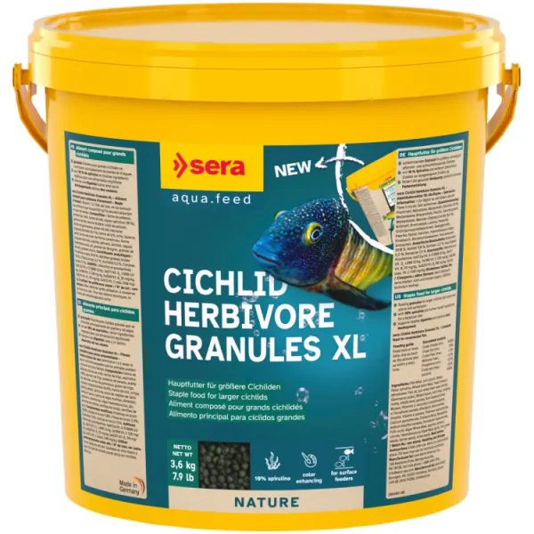 Hrana ciclide sera Cichlid Herbivore Granules XL 10L