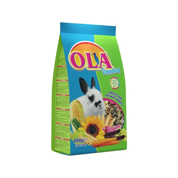 Hrana completa OLA pentru Iepuri Pitici, 800 g