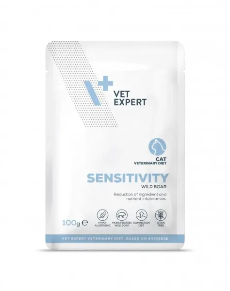Hrana dietetica pentru pisici Sensitivity VetExpert 100 gr
