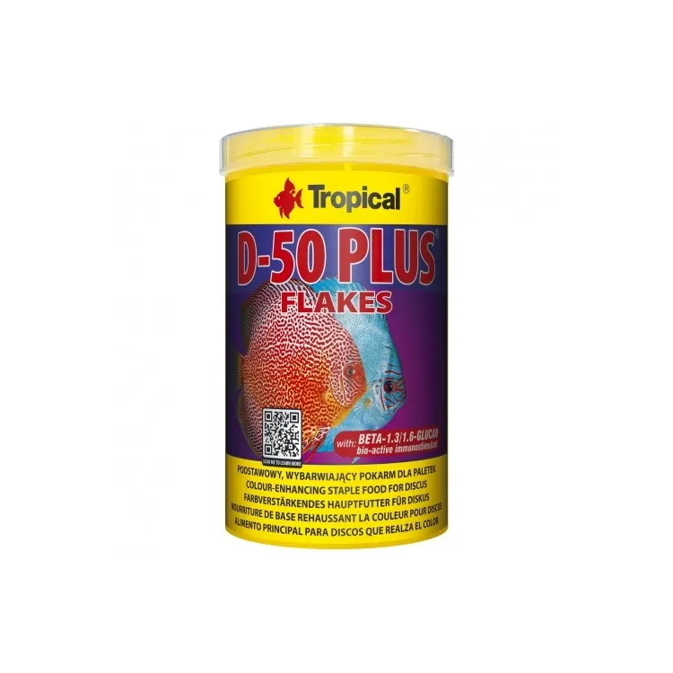 Hrana pesti Tropical D-50 Plus Flakes 1000ml/200gr