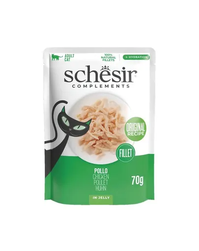 Hrană pisici pui la plic SCHESIR Complements în jeleu 70 g