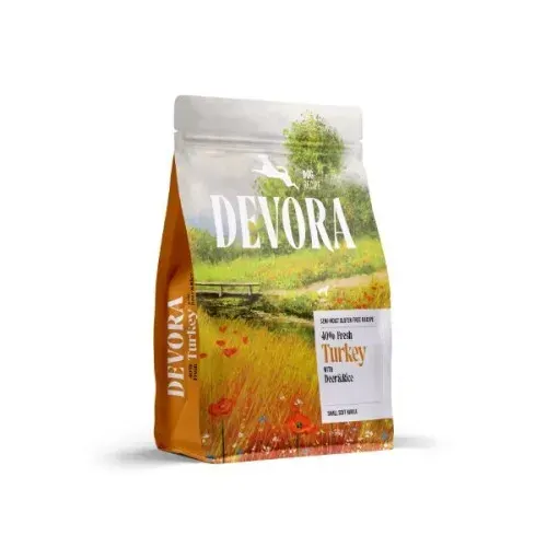 Hrana semi-umeda caini, Devora Dog Semi-Moist Small Kibble, Fresh Turkey & Deer & Rice, 5 kg