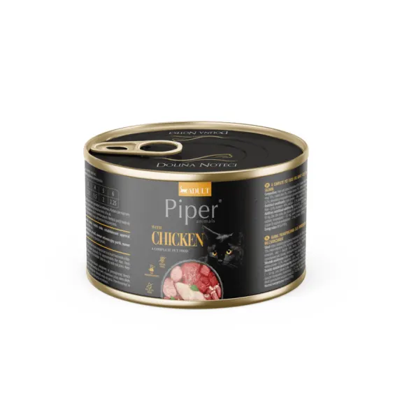 Hrana umeda pentru pisici, Piper Cat, carne de pui, 185g