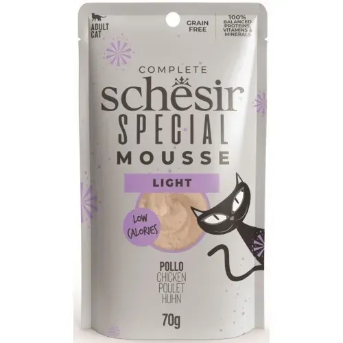 Hrana umeda pisici, Schesir Special Light Cat Pui, 70 g