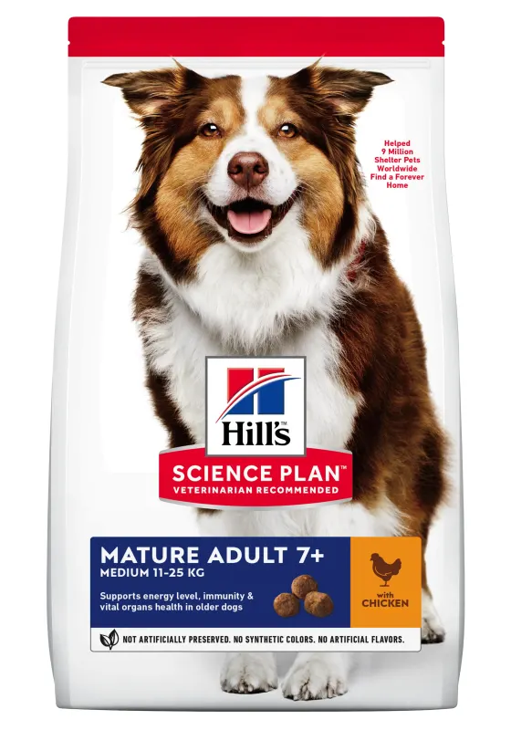 Hrana uscata caini, Hill's Science Plan Canine Mature Medium Chicken, 14 kg
