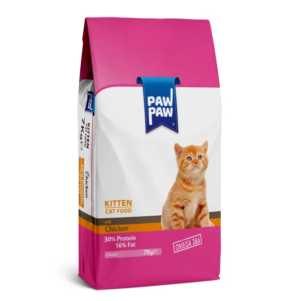 Hrană uscată pentru pisică, Junior, PawPaw, Pui, 7kg Engros