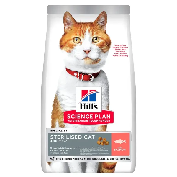 Hrana uscata pentru pisici Hill s SP Sterilised Adult cu somon 1,5 kg
