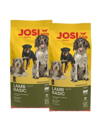 JOSERA JosiDog Lamb Basic 2x15kg hrană câini cu miel