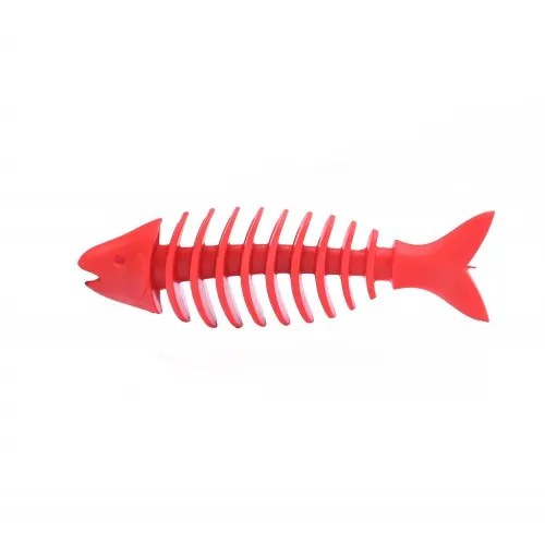 Jucarie Caine Cauciuc dental fishbone, 16 cm