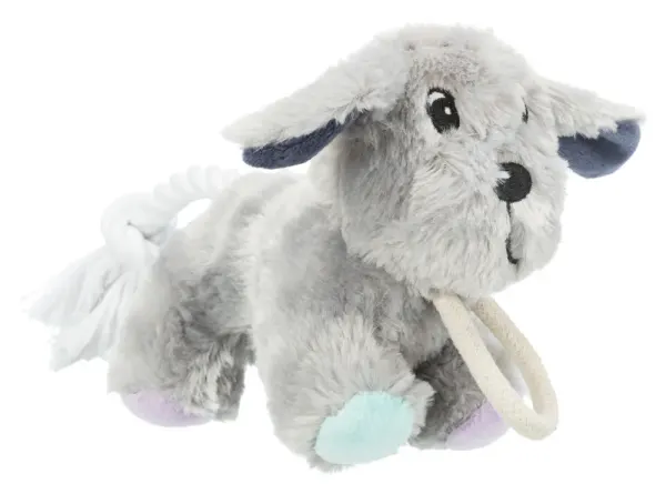 Jucarie caine plush moale 24 cm cu sunet pentru catei 36160