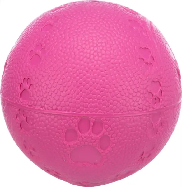 Jucarie Minge Cauciuc Natural Roz 6 cm cu Sunet